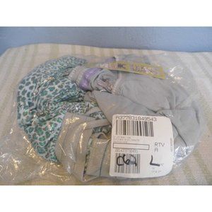 Muk Luks Women's Desert Vibes Short Sleeve Top & Cropped Pants Gray & Animal Siz